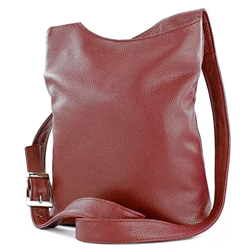 modamoda de Taschen & Rucksäcke modamoda de - T221 - ital. Umhängetasche Schultertasche Medium aus Leder