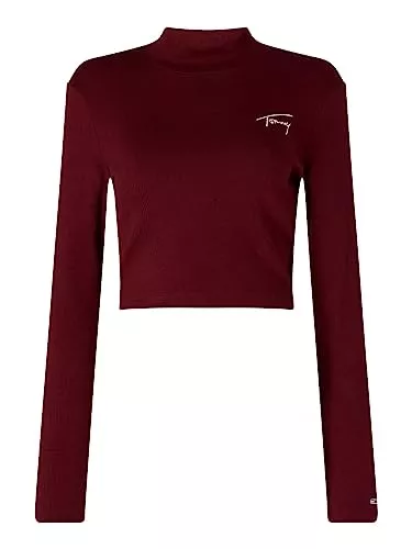 Tommy Jeans Langarmshirts Tommy Jeans Damen Tjw Baby Highneck Signature L/S T-Shirts