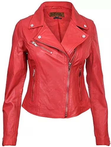 Infinity Leather Jacken Infinity Leather Damen Lederjacke Klassische Bikerjacke Aus Echtem Leder
