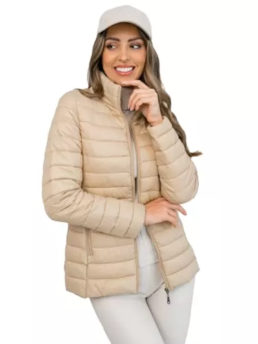BOLF Jacken BOLF Damen Übergangsjacke Leichte Steppjacke mit Kapuze Freizeitjacke Parka Jacke Regenjacke Windjacke Bomberjacke Sportjacke Reißverschluss Wärme Outdoor Modellauswahl D4D