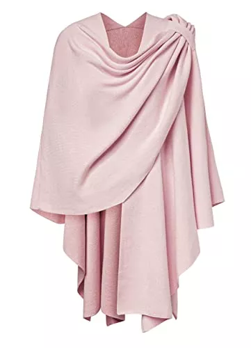 PULI Schals & Tücher PULI Damen Poncho Schal Cashmere Feeling Strick Cape Cardigan Für Frauen Geschenk Für Mutter