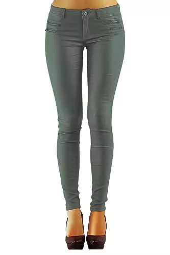 Danaest Hosen Damen Hose Hüft Kunstlederhose Skinny (No:323)