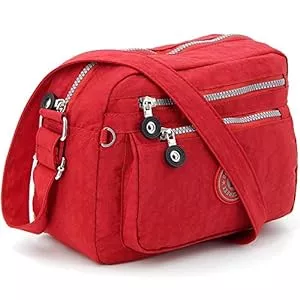 ekavale Taschen & Rucksäcke ekavale - Kleine Schultertasche aus Wasserabweisendes Nylon – Handtasche für Damen & Mädchen - Crossbody Bag - Leichte Umhängetasche