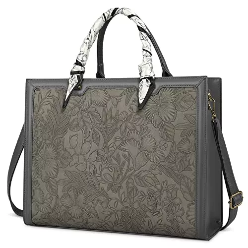 NUBILY Taschen & Rucksäcke NUBILY Handtasche Damen Shopper Große Schwarz Leder Umhängetasche Elegant Gross Laptop Schultertasche Arbeitstasche Notebooktasche 15.6 Zoll