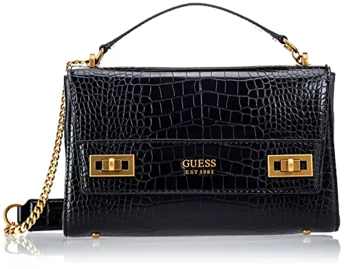 GUESS Taschen & Rucksäcke GUESS Damen Shou Katey Croc Flap Shoulder Bag, Einheitsgröße