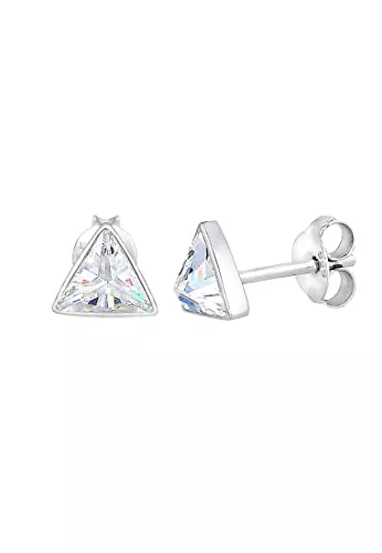 Elli Schmuck Elli Ohrringe Stecker Dreieck Triangle Geo Zirkonia 925 Silber