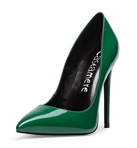 Castamere High Heels Castamere Damen High Heels Schwarzes Futter Spitzen Pfennigabsatz Pumps Slip On Elegant Klassische Schuhe 12CM Stiletto Heels