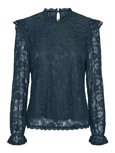 PIECES Langarmblusen PIECES Female Langarmbluse PCOLLINE Spitze