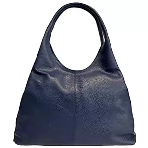 Modarno Taschen & Rucksäcke Modarno Damen-Tasche aus Leder | Schwarz | Schultertasche | echtes Leder | Made in Italy | Modell Samona