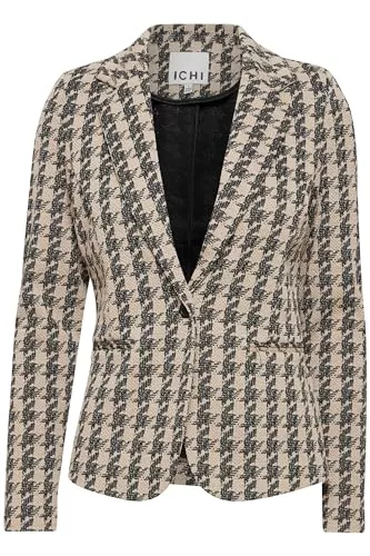 ICHI Blazer ICHI IHKATE Houndstooth BL Damen Blazer Jackenblazer 59% Polyester, 39% Viskose, 2% Elasthan Regular fit