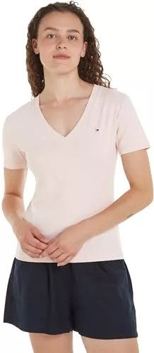 Tommy Hilfiger T-Shirts Tommy Hilfiger Damen New Slim Cody V-Neck Ss S/S-Strickoberteile