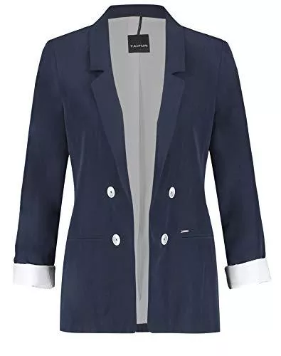TAIFUN Blazer Taifun Damen Blazer aus Lyocell-Mix figurumspielend