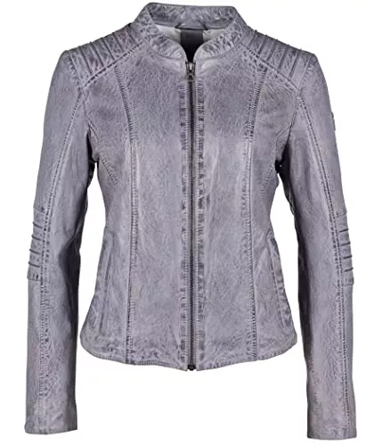 Gipsy Jacken Gipsy Kurze sportliche Damen Lederjacke Übergangsjacke aus Lammleder mit Steppung - GWJuana S22 LONTV