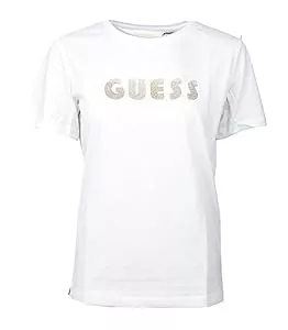 GUESS T-Shirts Guess T-Shirt Donna Shaded Logo Tee White E24GU37 W3YI39I3Z14