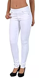 ESRA Jeans ESRA Damen Jeans Hose Skinny Jeanshose weiß und schwarz Röhrenjeans und Bootcut für Praxis J07