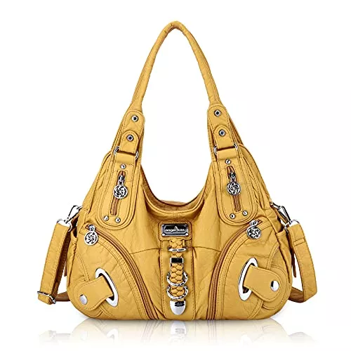 Angel Kiss Taschen & Rucksäcke Angel Kiss Damen Schultertasche Hobo Tasche Umhängetaschen Schlusstaschen Henkeltaschen weiches PU Leder mit Reißver Handtasche Viele Fächer tolle tasche für Frauen