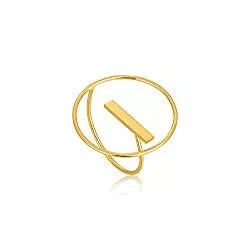 ANIA HAIE Schmuck ANIA HAIE Ovaler Art-Deco-Ring aus 925er Sterlingsilber, offen, stapelbar, verstellbar