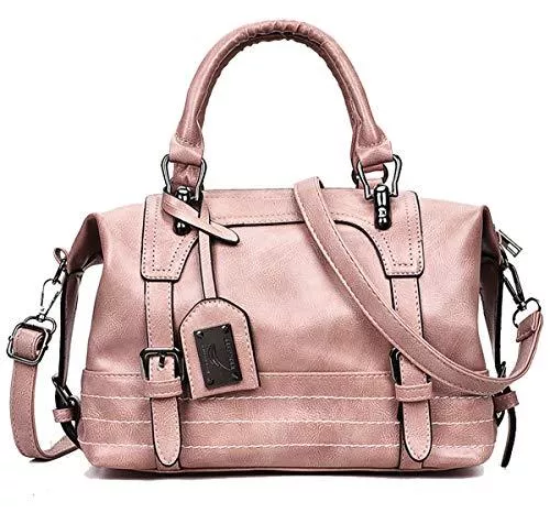 Tisdaini Taschen & Rucksäcke Tisdaini® Damen Umhängetasche Retro Mode Handtasche Rosa