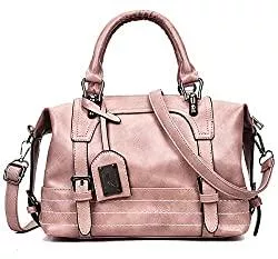 Tisdaini Taschen & Rucksäcke Tisdaini® Damen Umhängetasche Retro Mode Handtasche Rosa