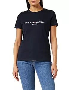 Tommy Hilfiger T-Shirts Tommy Hilfiger Damen T-Shirt Regular Hilfiger C-Nk Tee SS mit Rundhalsausschnitt