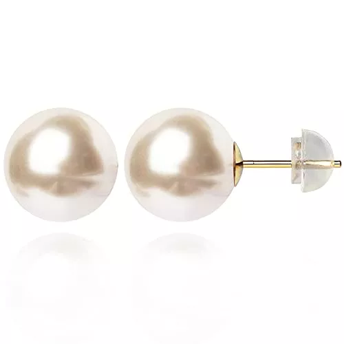 DORO KIMI Schmuck Damen-Ohrringe aus 585 Gold mit Swarovski-Perlen