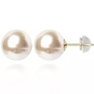 DORO KIMI Schmuck Damen-Ohrringe aus 585 Gold mit Swarovski-Perlen
