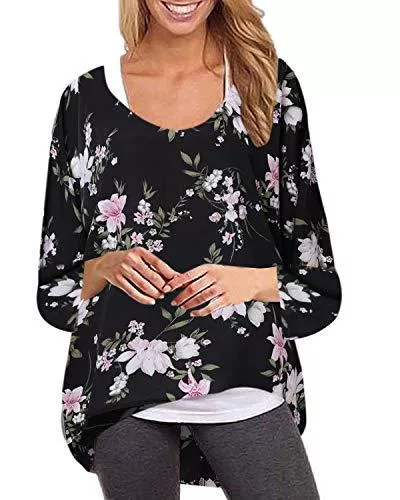 ZANZEA Kurzarmblusen ZANZEA Damen Kurzarm Rundhals Shirt Asymmetrisch Jumper T-Shirt Oberteile Oversize Tops