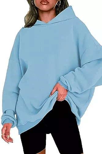 NEYOUQE Kapuzenpullover NEYOUQE Damen Oversized Hoodies Sweatshirts Langarm Einfarbig Pullover Winter