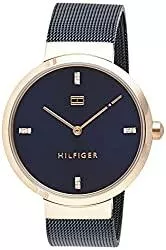 Tommy Hilfiger Uhren Tommy Hilfiger Damen Analog Quarz Uhr Liberty mit Mesh Edelstahl Armband