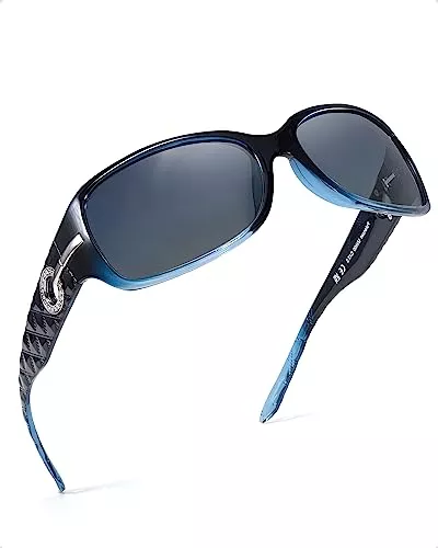 LVIOE Sonnenbrillen & Zubehör LVIOE Sonnenbrille Damen Polarisiert Vintage Groß Wraparound-Design Blendschutz mit UV400 Schutz
