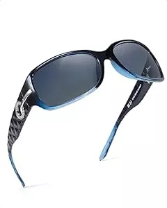 LVIOE Sonnenbrillen & Zubehör LVIOE Sonnenbrille Damen Polarisiert Vintage Groß Wraparound-Design Blendschutz mit UV400 Schutz