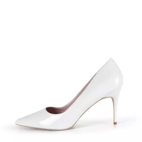 GENSHUO High Heels GENSHUO Damen Stiletto High Heels Sexy Spitze Zehen Stiletto Lack Pumps 8 cm/ 3,15 Zoll Klassische Geschlossene Absatzschuhe mit Pfennigabsatz Party Hochzeit Stöckelschuhe für Frauen