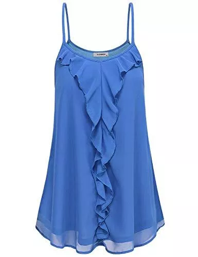 JCZHWQU Tops JCZHWQU Damen-Tanktop mit V-Ausschnitt, ärmellos