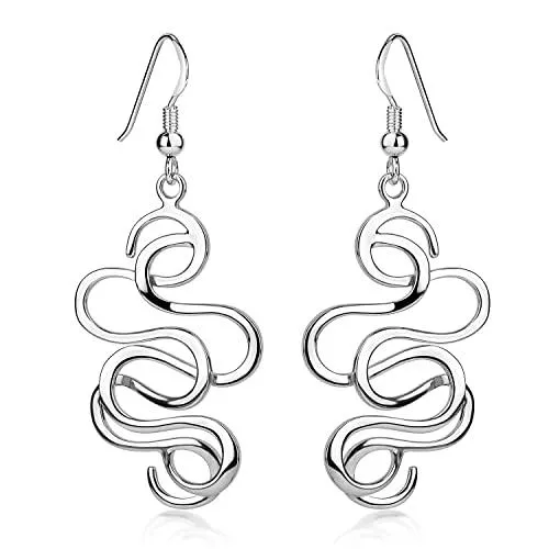 Matthias Wagner Schmuck MATERIA Damen Ohrhänger Feuer Flamme FUOCO 925 Silber Ohrhänger modern rhodiniert inkl. Box #SO-271