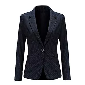 YYNUDA Blazer YYNUDA Damen Slim Fit Blazer Elegant Langarm Anzugjacke 1-Knopf Jacke Unifarben