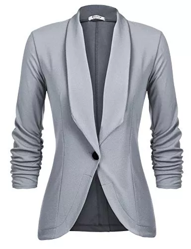 UNibelle Blazer UNibelle Blazer Damen Sportlich Elegant Longblazer 3/4 Arm Sommer Leicht Business Büro Blazer Jacke Einfarbig Open Front Jacket Slim Fit S-3XL