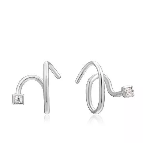 ANIA HAIE Schmuck Ania Haie Damen-Ohrstecker Twist Square Sparkle 925er Silber Zirkonia One Size 88045823