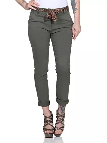 Mississhop Hosen Mississhop Female Damen Stretch Klassische Chino Hose
