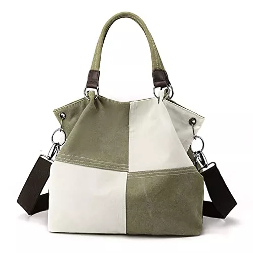 CORIOS Taschen & Rucksäcke CORIOS Damen Schultertasche Canvas Handtasche Große Kapazität Umhängetasche Casual Tragetasche Multifunktionale Tote Beutel Henkeltaschen für Schule Arbeit Reise Shopper