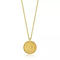 ANIA HAIE Schmuck ANIA HAIE 925 Sterling Silber Boho Antike gehämmerte römische Münze Scheibe Anhänger Halskette für Frauen