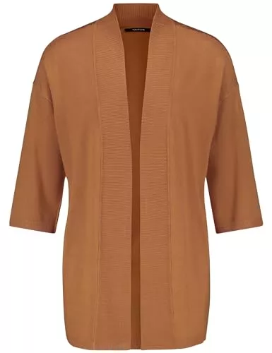 Taifun Strickjacken Taifun Damen Offene Strickjacke mit 3/4 Arm 3/4 Arm, überschnittene Schultern unifarben