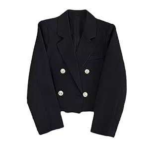 YonYeHong Blazer Damen Blazer Revers Button Anzug Jacken Langarm Solid Color Business Casual Blazer