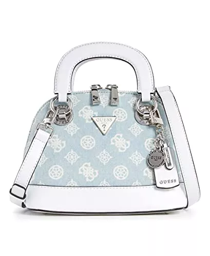 GUESS Taschen & Rucksäcke Guess Cessily Dome Satchel Bag S Denim Poeny