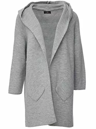 Zwillingsherz Strickjacken Zwillingsherz Strickjacke Cardigan für Damen - Hochwertiger Mantel Überwurf warm kuschelig weich mit Kapuze - Cape Umhang Strick Frühjahr Herbst Winter