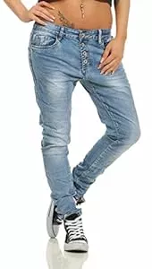 Lexxury Jeans 10118 fashion4young Knackige Damen Jeans Röhrenjeans Hose Boyfriend Style Damenjeans Streetstyle