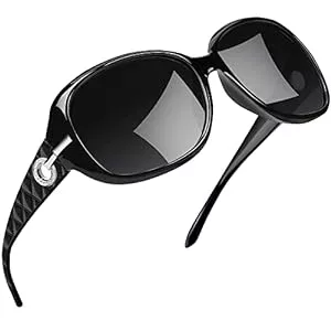 Joopin Sonnenbrillen & Zubehör Joopin Sonnenbrille Damen Polarisiert und Damen Sonnenbrille Elegant Übergroße UV400 Schutz Klassisch Vintage Brille mit Oversize Großer Rahmen