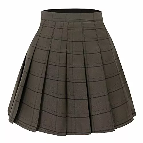 Hoerev Röcke Hoerev Frauen Mädchen Kurze hohe Taille gefaltete Skater Tennis Schule Rock