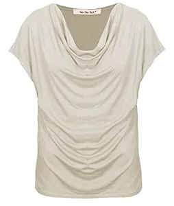 Van Der Rich Ärmellose Blusen Van Der Rich ® - T-Shirt Bluse mit Wasserfallkragen - Damen