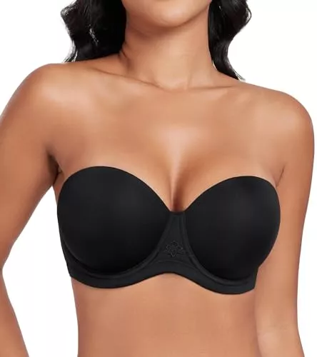 DotVol Unterwäsche & Dessous DotVol Damen Geformte Cups Trägerloser BH Rückenfrei Abnehmbare Träger Push Up Büstenhalter