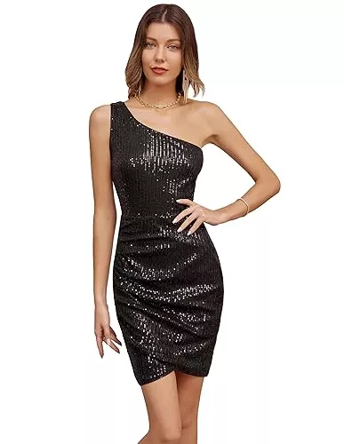 GRACE KARIN Cocktail Damen Pleated Bleistiftkleid Vintage V-Ausschnitt Kleid Cocktail